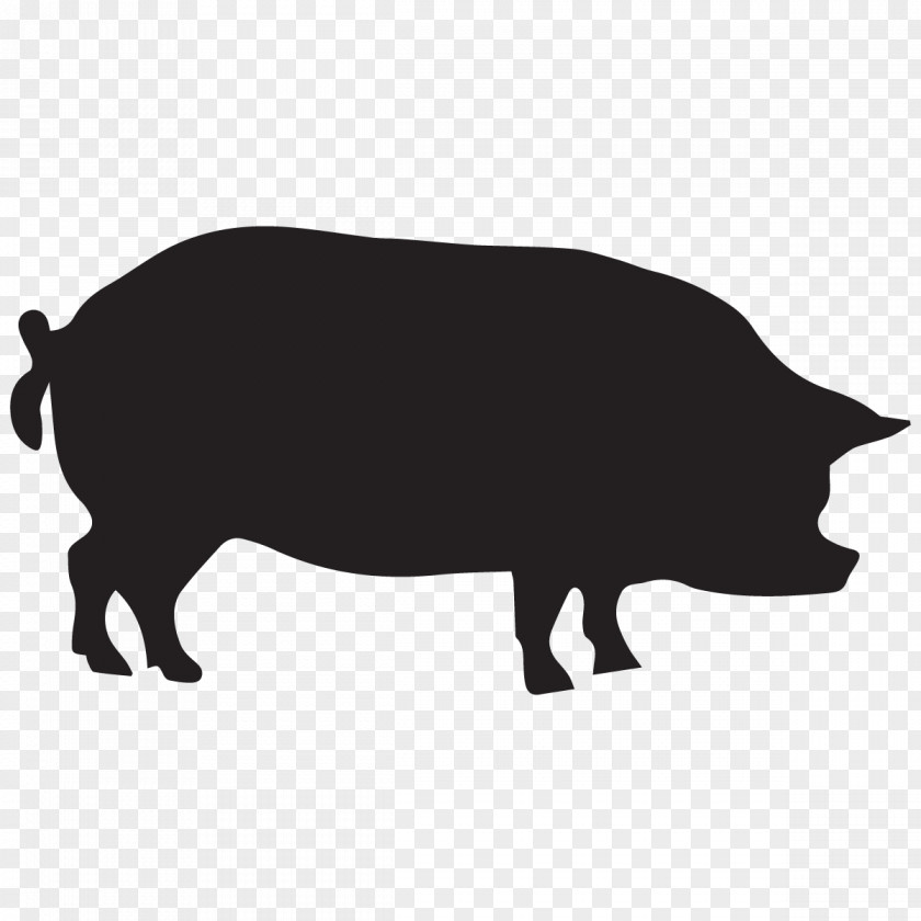 Fat Pig Guinea Silhouette Clip Art PNG