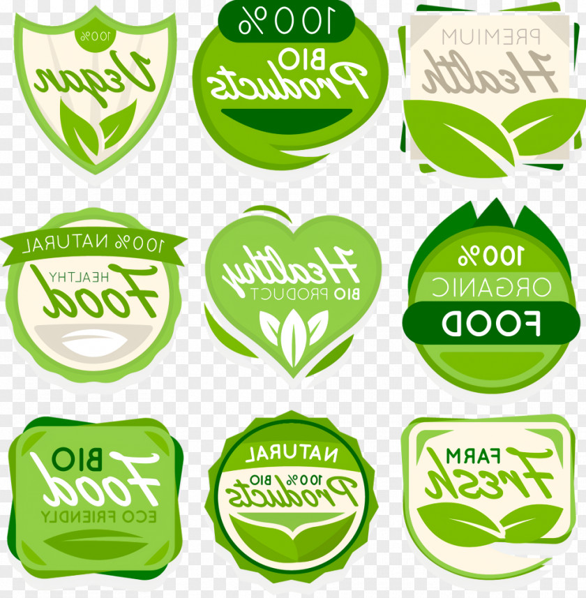 Label Plant Green Leaf Logo PNG