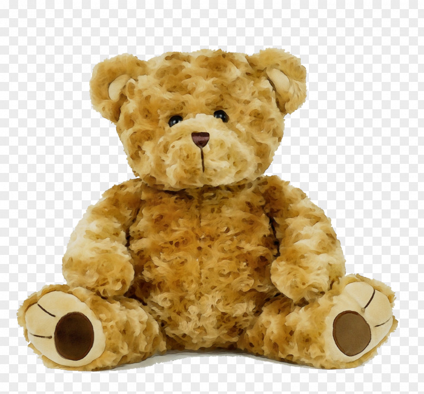 Beige Textile Teddy Bear PNG