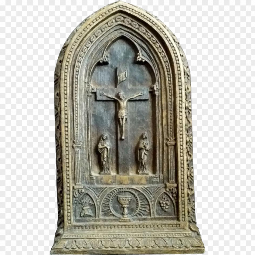 Stone Arch Memento Mori Ossuary Gothic Architecture Death Statue PNG