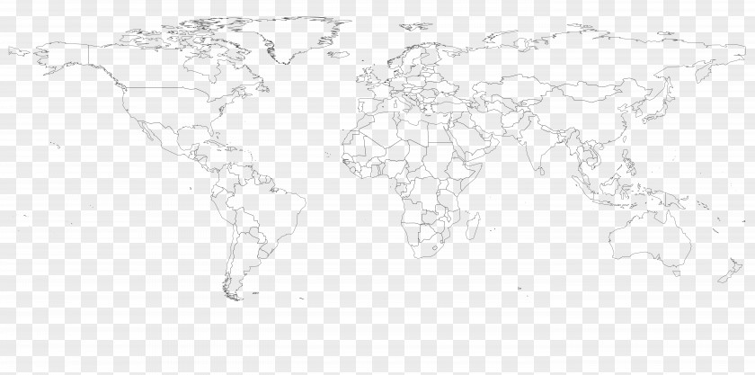 Basemap World Map Sketch PNG