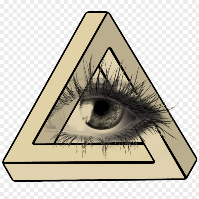 Eye Penrose Triangle Optical Illusion Drawing Clip Art PNG