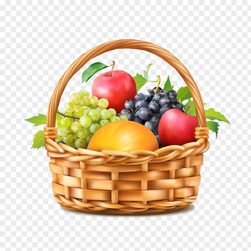 Food Group Gift Basket Natural Foods Fruit Wicker PNG