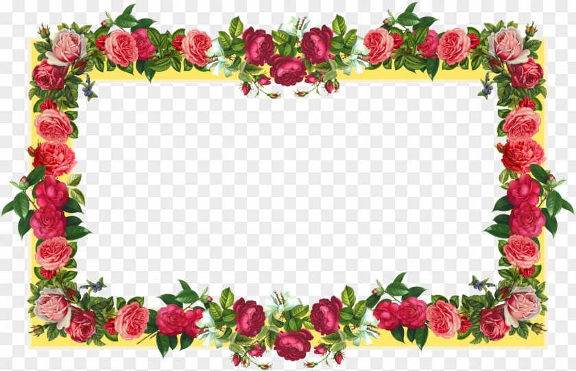 Interior Design Floral Picture Frame PNG