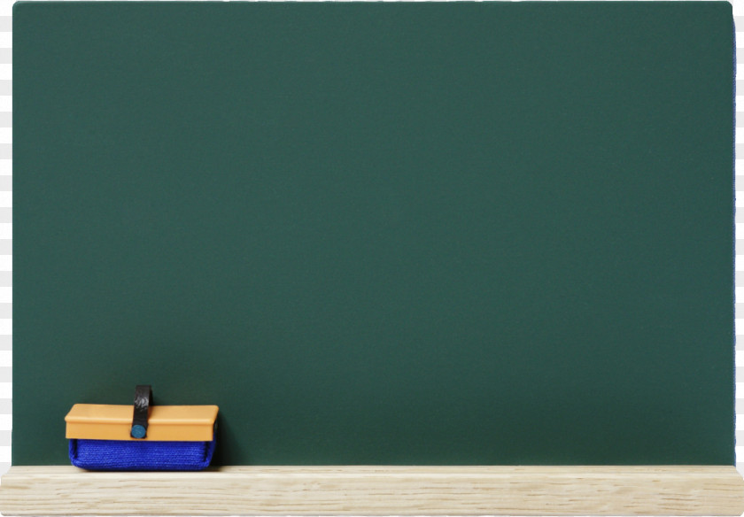 Real Clean Green Blackboard And Eraser Rectangle PNG