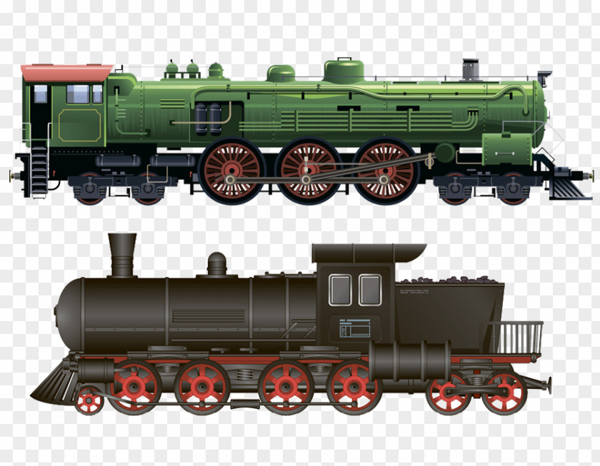 Train Rail Transport Passenger Car Steam Locomotive PNG
