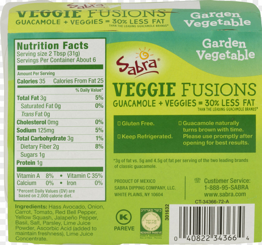 Vegetable Mixed Soup Guacamole Nutrition Facts Label Food PNG
