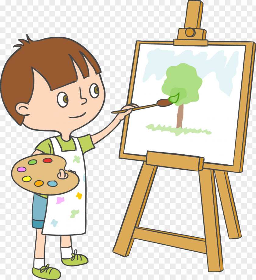 Painting Children Watercolor Cartoon Illustration PNG