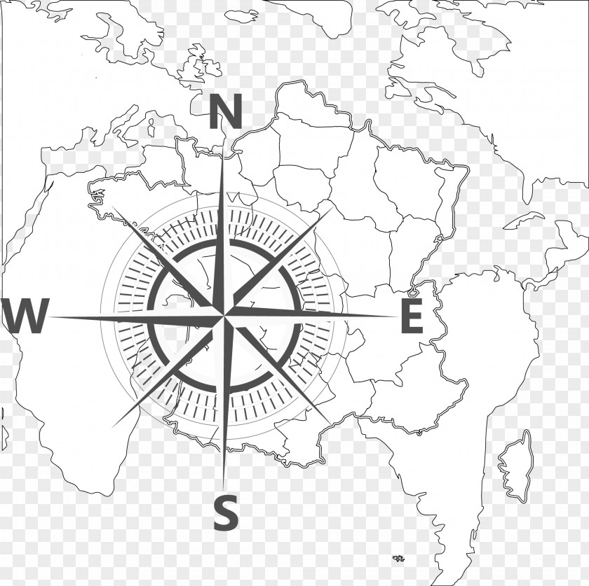 Navigation Map Compass World Clip Art PNG