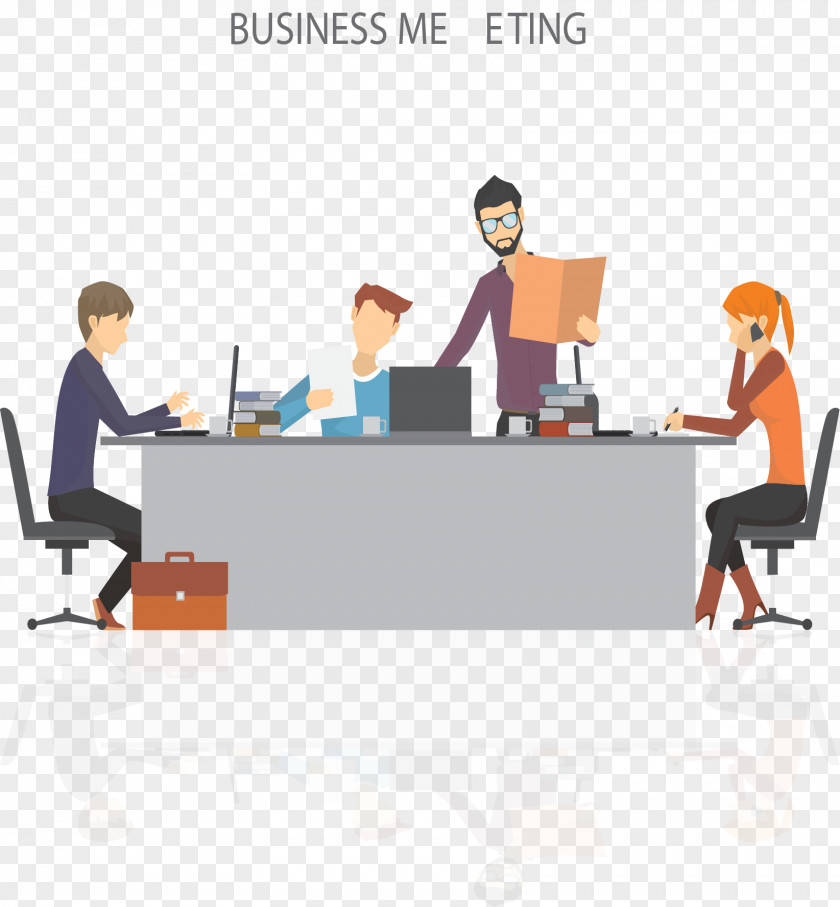 Busy Business Meeting Euclidean Vector PNG
