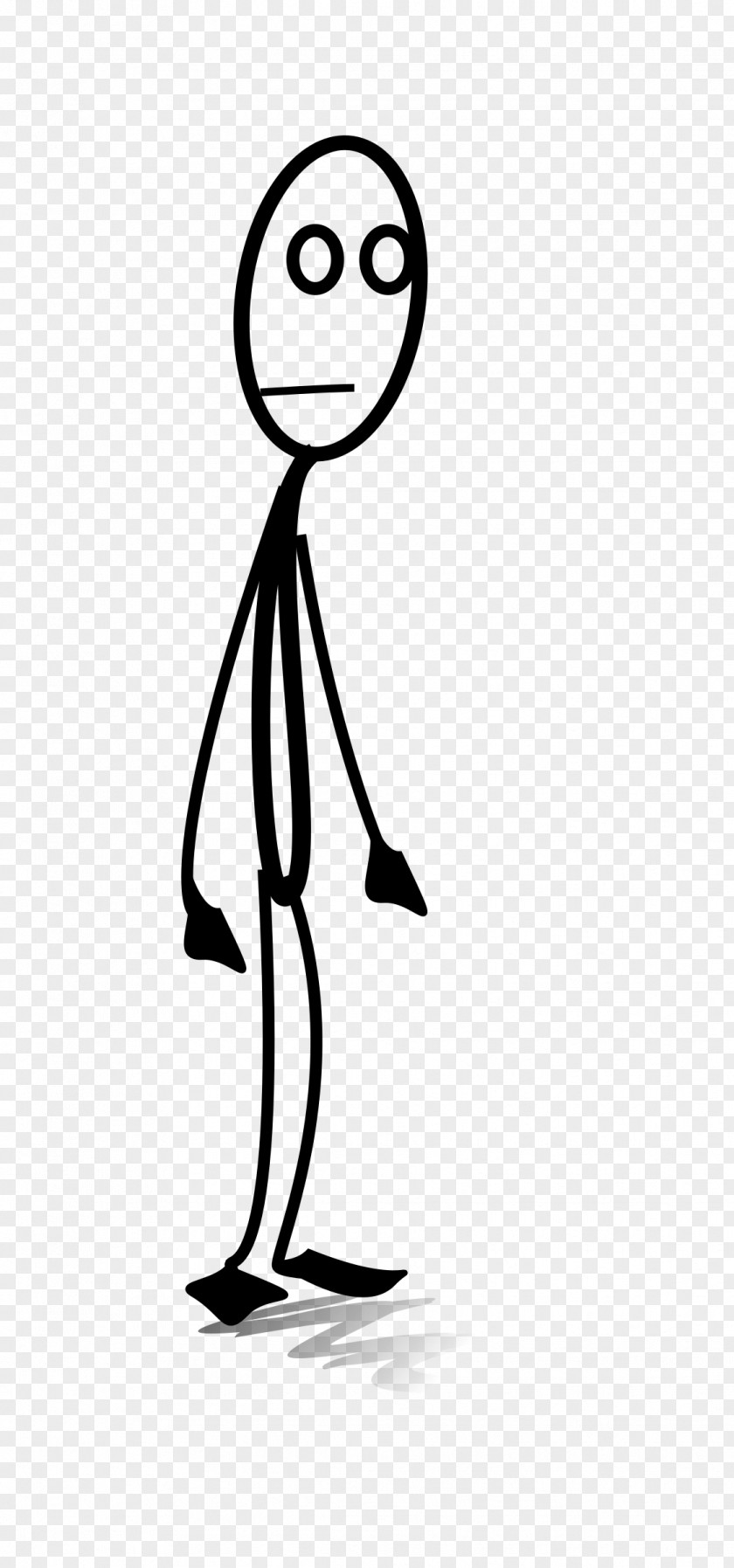 Thin Black And White Cartoon Clip Art PNG