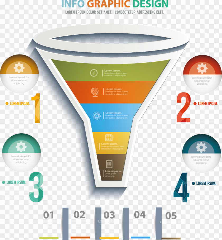 Vector Information Table Funnel Plot Chart PNG