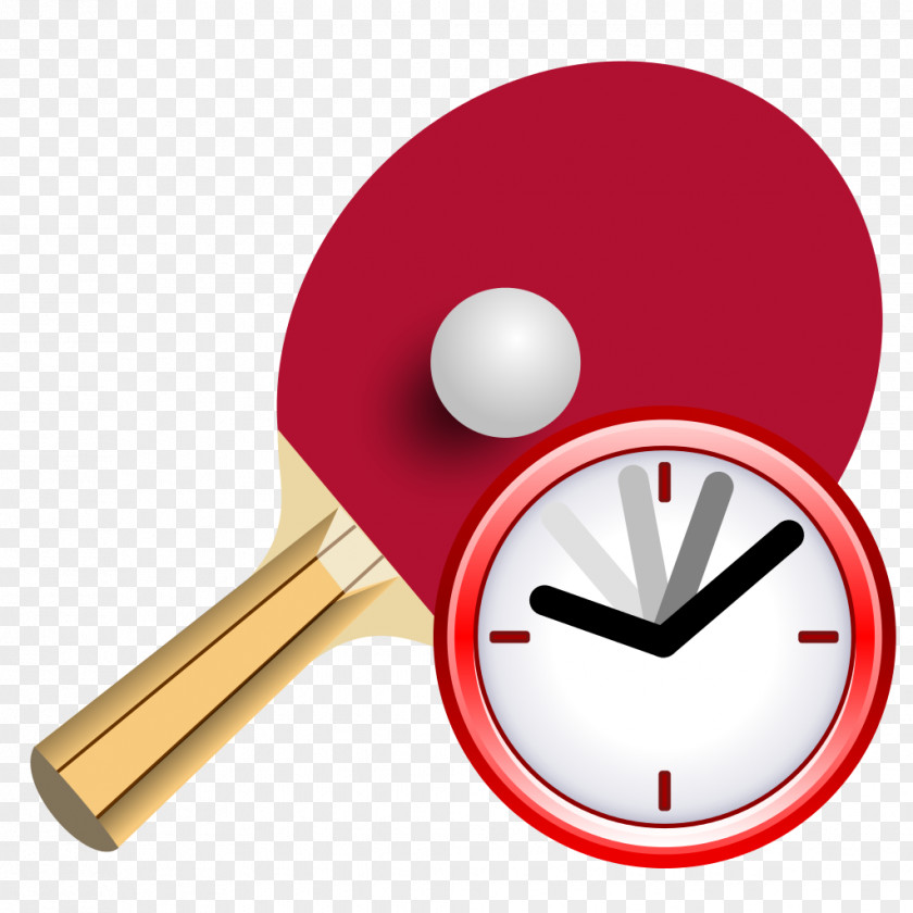 Table Tennis Clock Clip Art PNG