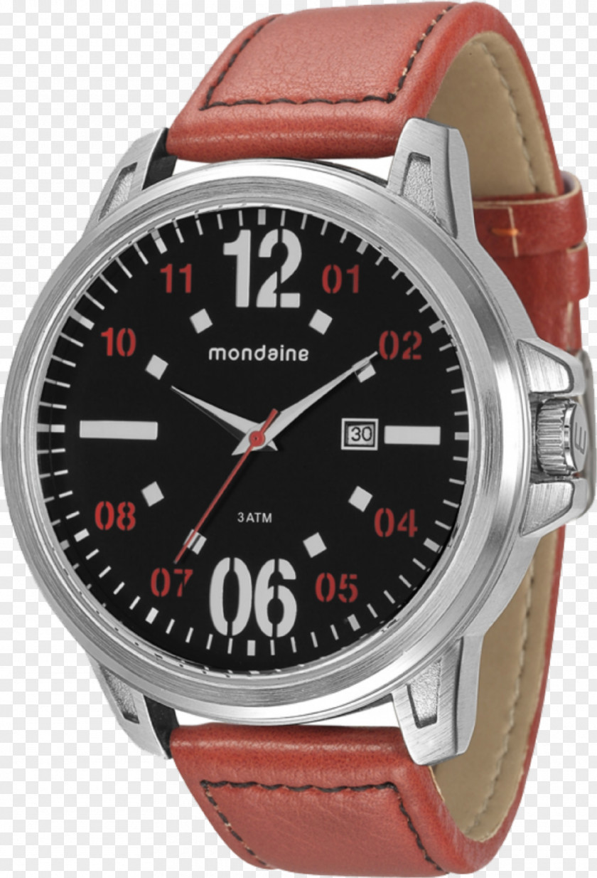 Watch Mondaine Ltd. Leather Metal Bracelet PNG