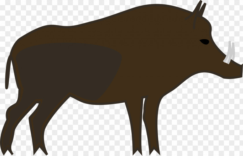 Brown Boar Wild Common Warthog Clip Art PNG