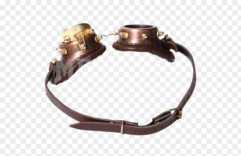 Steampunk Gear Glasses Goggles Leather PNG