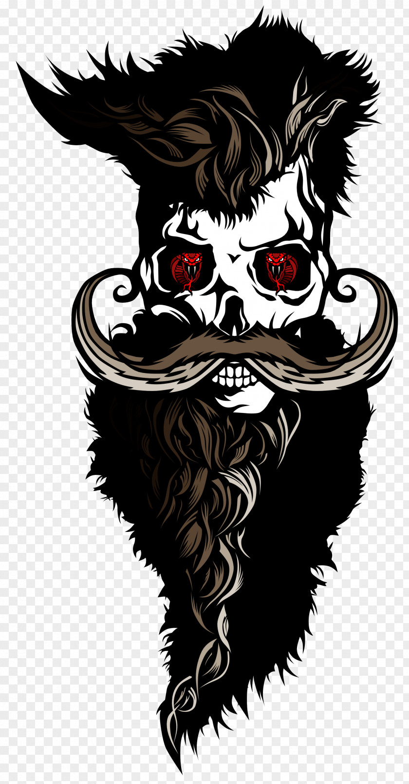 Transparent Mustache Handlebar Moustache T-shirt Skull And Crossbones Sweatshirt Beard PNG