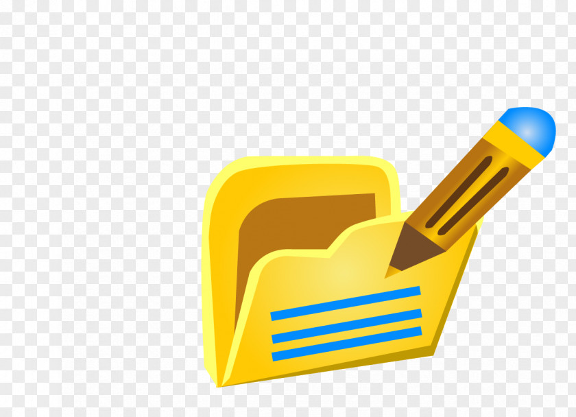 Yellow Folder Accounting Icon PNG