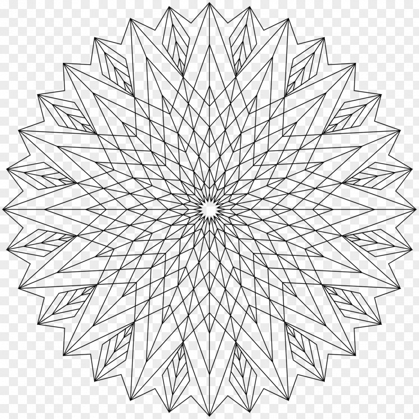 Geometric Pattern Mandala Coloring Book Star Of David Adult PNG