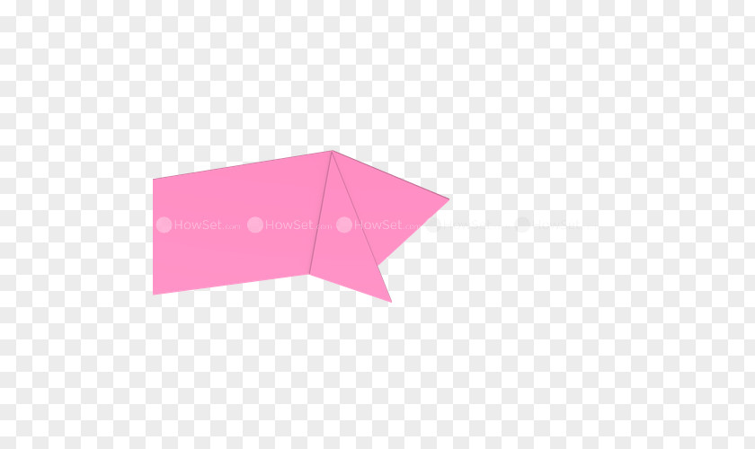 Half Fold Line Angle Pink M Origami PNG