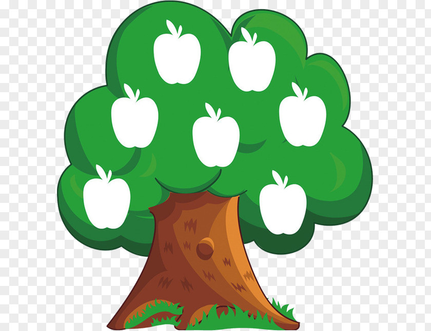 Apple Tree Cartoon Drawing PNG