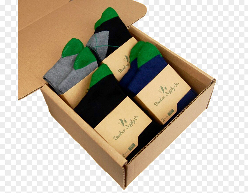 Bamboo Board Box Sock Gift Clothing Business PNG