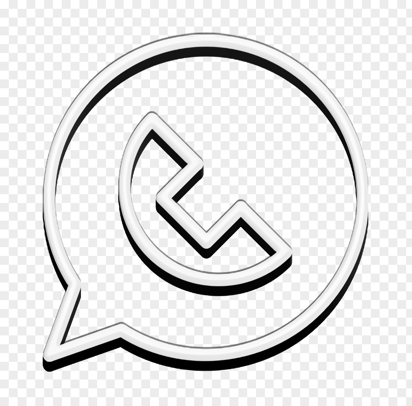 Blackandwhite Logo Social Media Icon Whatsapp PNG