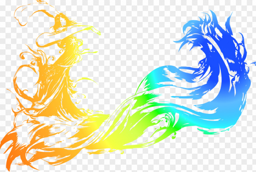 Colorful Fresh Goddess Dragon Decorative Patterns Final Fantasy X-2 VII X/X-2 HD Remaster PNG