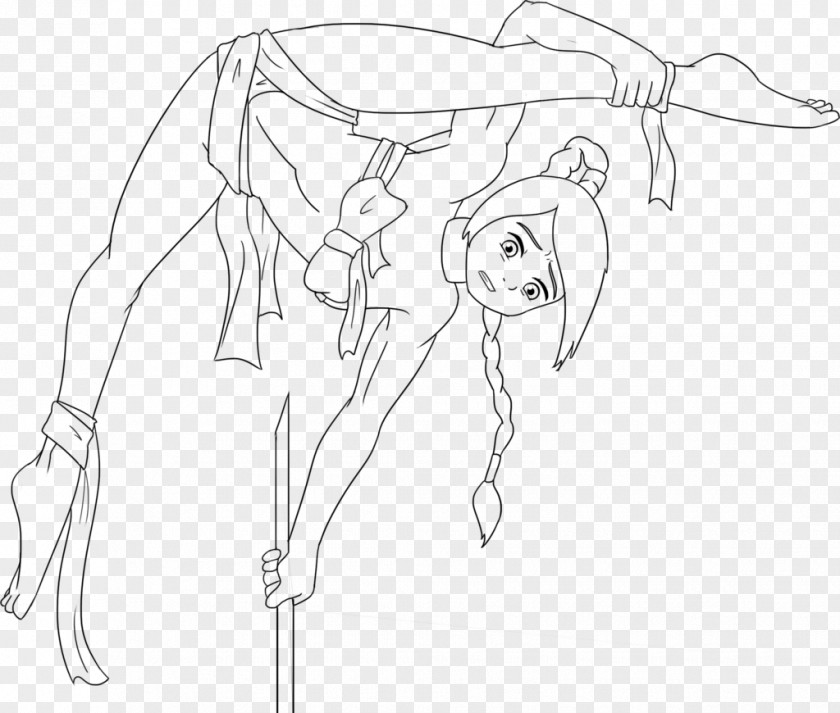 Contortionist Drawing Line Art Abdomental Sketch PNG