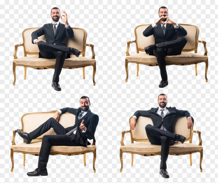 Conversation Leisure Furniture Chair Sitting Gentleman Comfort PNG