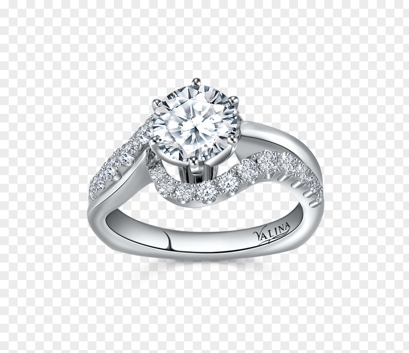 Diamond Cut Princess Wedding Ring PNG