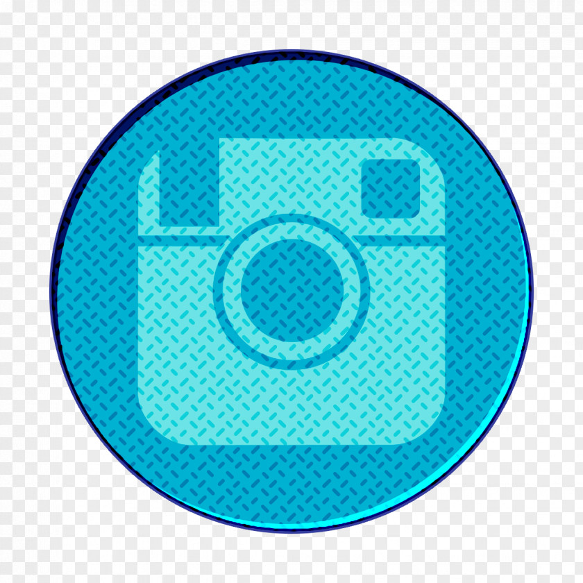 Electric Blue Teal Instagram Icon PNG