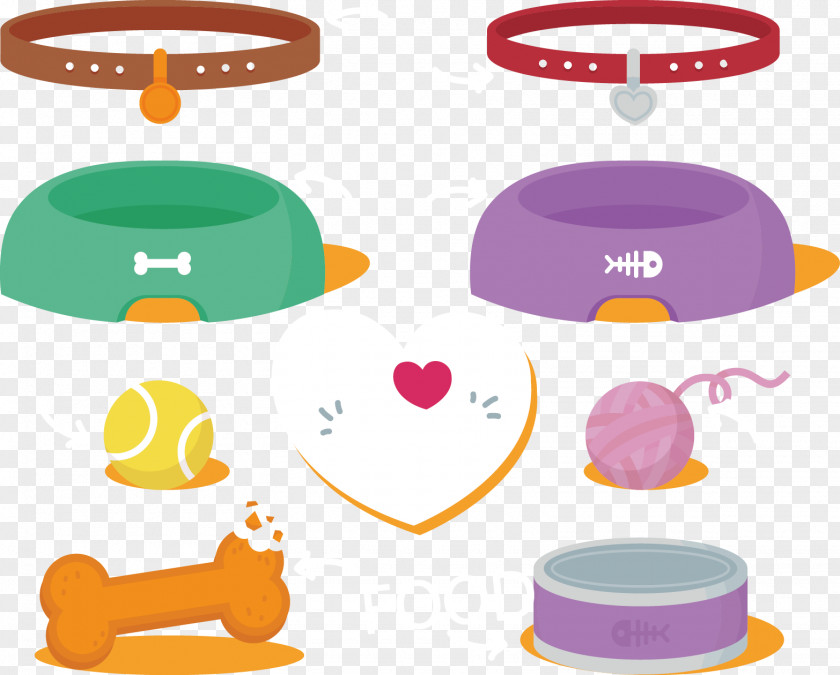 Fine Pet Dogs And Cats Supplies Vector Material Dog Cat Euclidean PNG