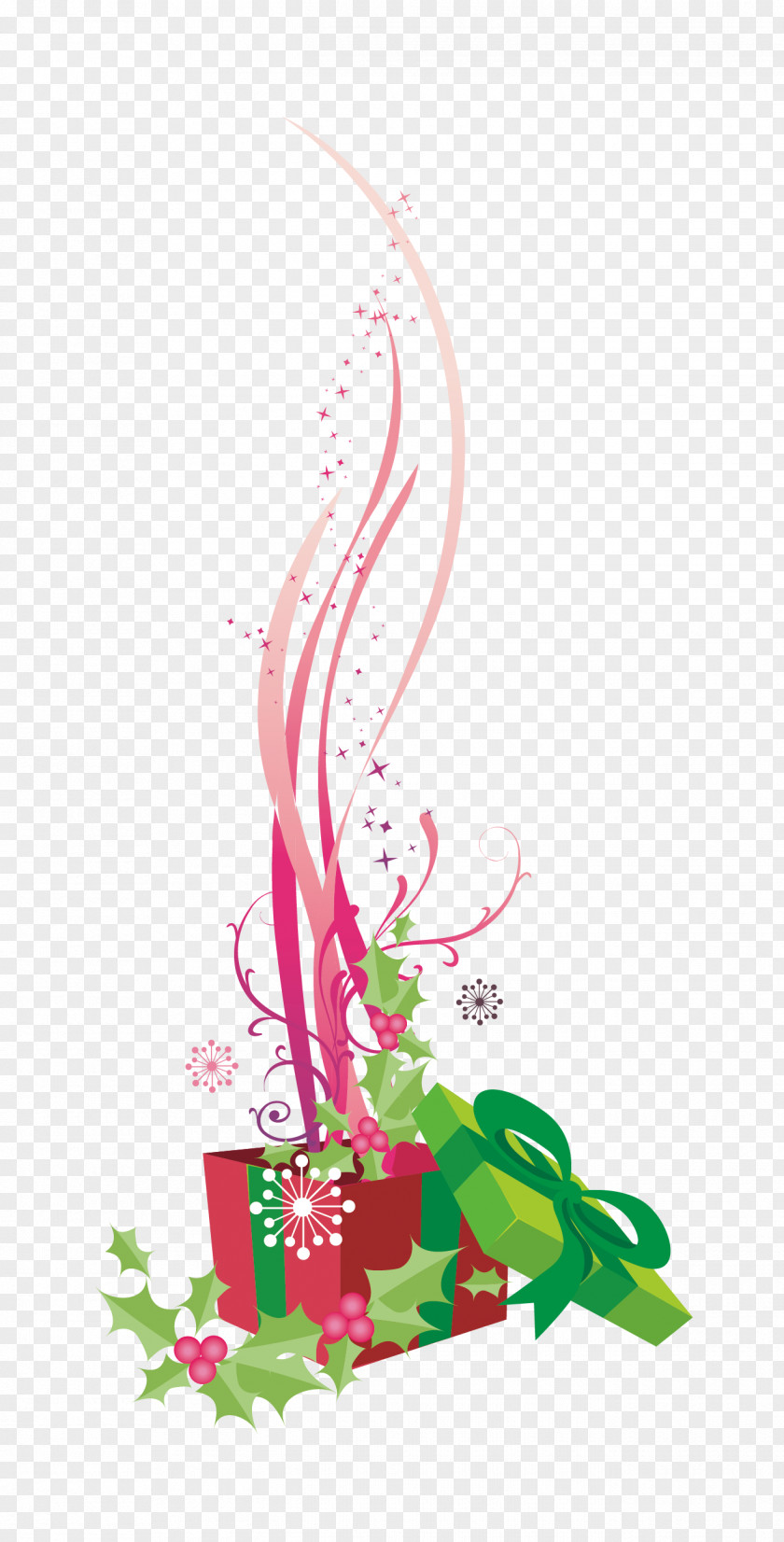 Gifts Flowers Gift Santa Claus Christmas Euclidean Vector PNG