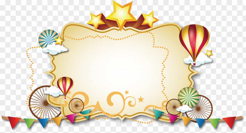 Gold Frame Vector Circus Picture Clown Party Photography PNG