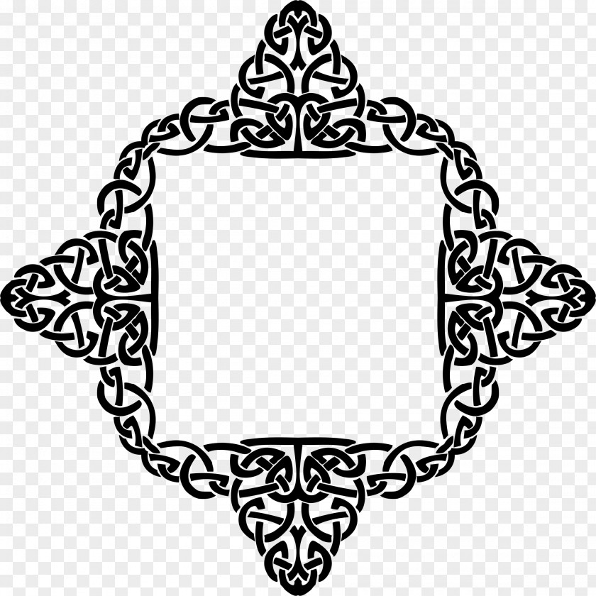 Frame Ornament Line Art Celtic Knot Clip PNG