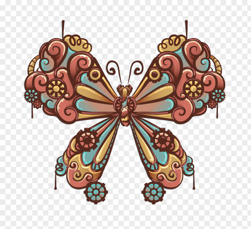 Symmetry Metal Butterfly Cartoon PNG