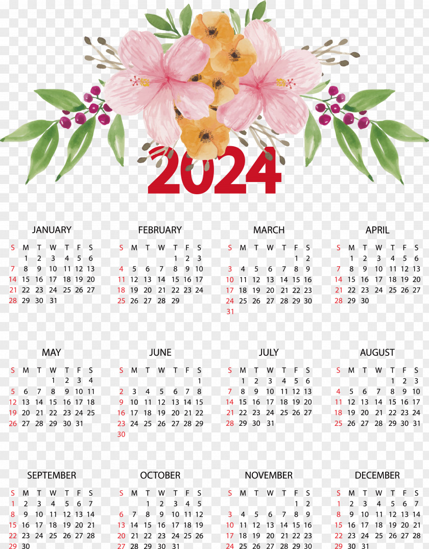 Watercolor Painting Flower Drawing Calendar Painting PNG