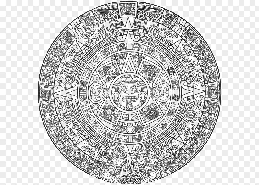 Aka No Seijaku Aztec Calendar Stone Maya Civilization Empire Mesoamerica PNG