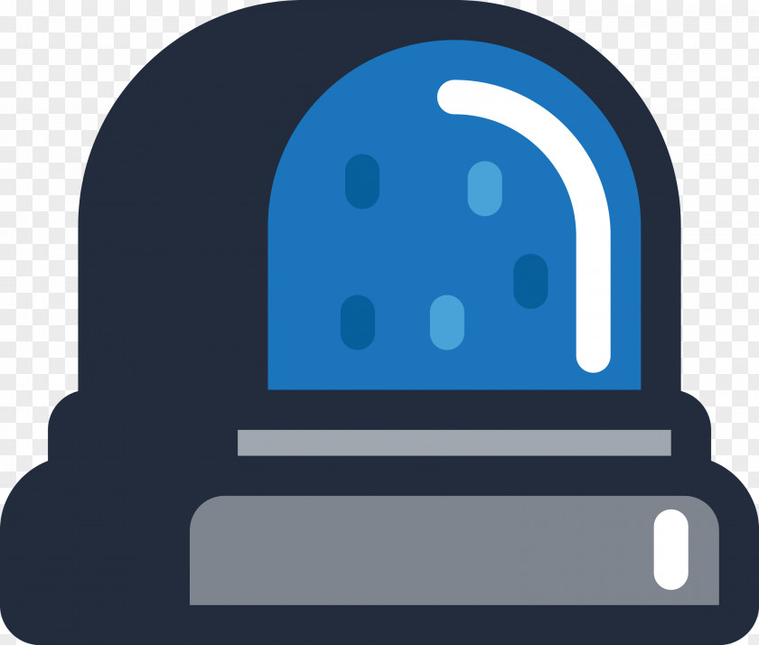 Blue Vector Alarm Security Light Device Icon PNG