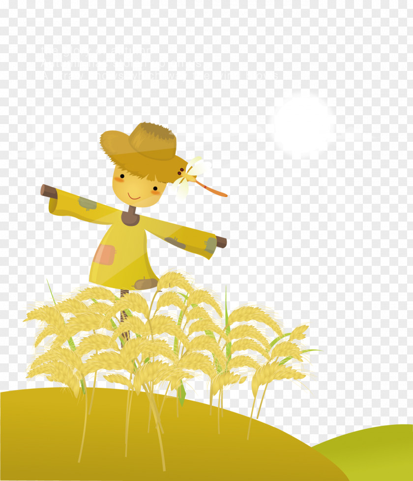 Field Of Dummy Cartoon Scarecrow 3D Computer Graphics Illustration PNG