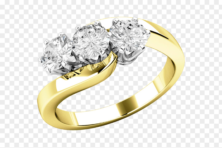Ring Engagement Diamond Gold Brilliant PNG
