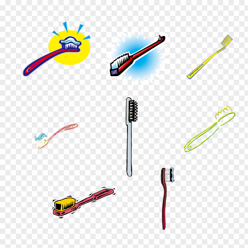 Toothbrush Vector Material Collection Euclidean Toothpaste PNG