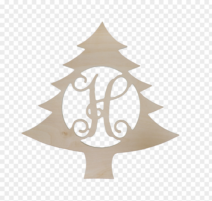 Hanger Monogram Wood Christmas Tree Paint PNG