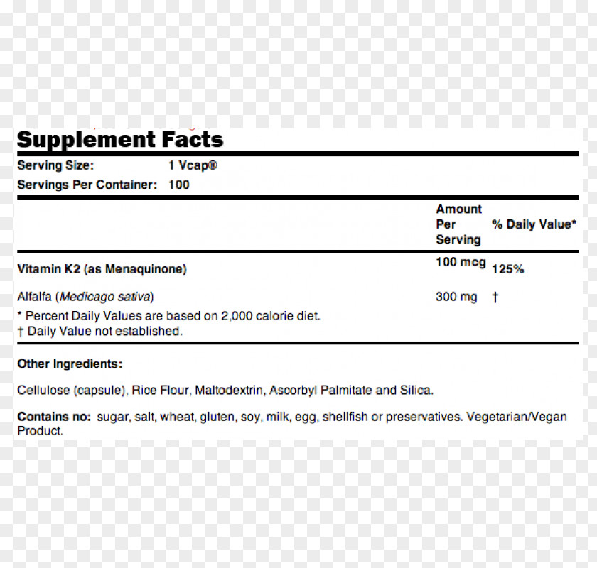 Vitamin K NOW Foods 4-Aminobenzoic Acid Capsule PNG