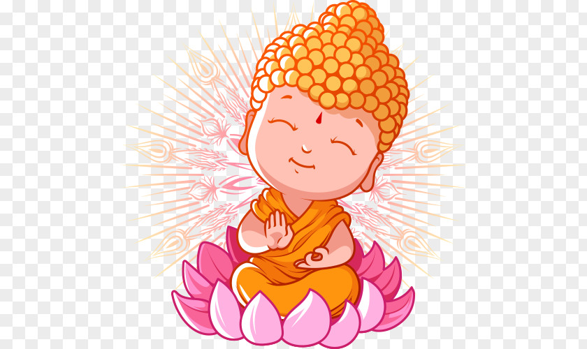 Children's Cartoon Character Buddhism Monk Bhikkhu Illustration PNG