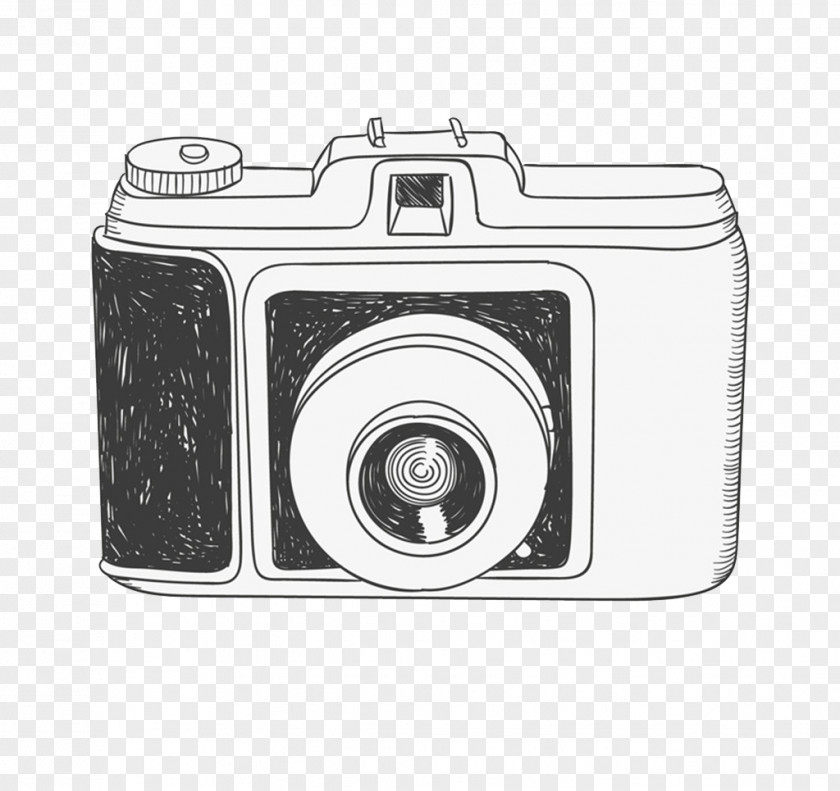 Hand-painted The Camera Lines Vector Graphics Drawing Photography Clip Art PNG