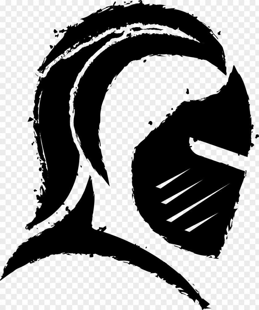 Lacrosse Knight Black And White Logo PNG