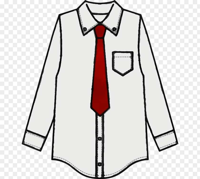 Tie Uniform Watercolor Cartoon PNG