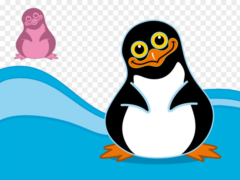 Vector Penguins Background Cartoon Stock Illustration Clip Art PNG
